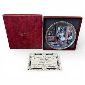 Anna Perenna "Mistletoe Magic" P Buckley Moss Porcelain Plate Germany COA 225